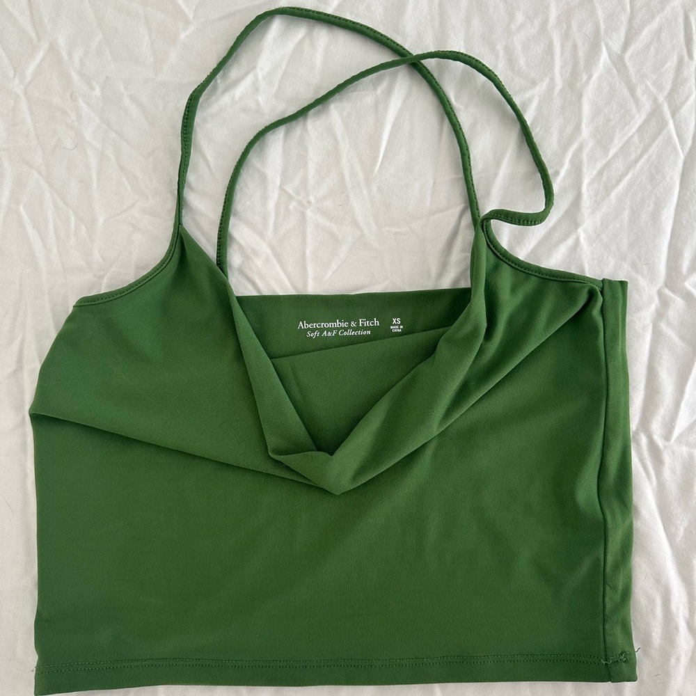 Abercrombie & Fitch Green Cowl Neck Tank Top